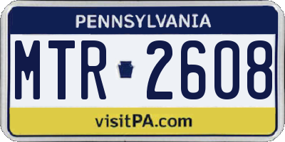 PA license plate MTR2608