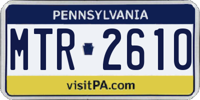 PA license plate MTR2610