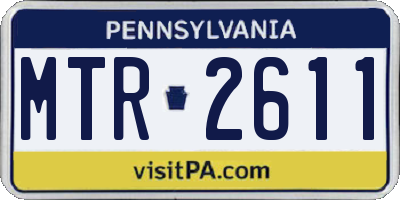 PA license plate MTR2611