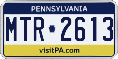 PA license plate MTR2613