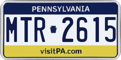 PA license plate MTR2615