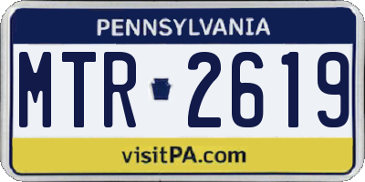 PA license plate MTR2619