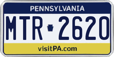 PA license plate MTR2620