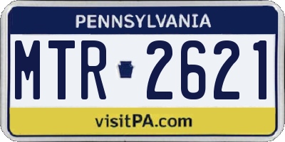 PA license plate MTR2621