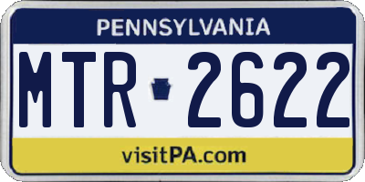 PA license plate MTR2622
