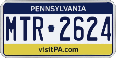 PA license plate MTR2624