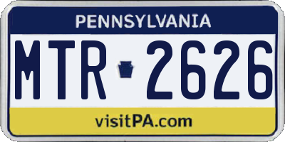 PA license plate MTR2626