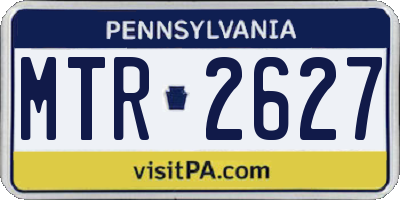 PA license plate MTR2627