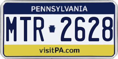 PA license plate MTR2628