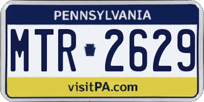 PA license plate MTR2629
