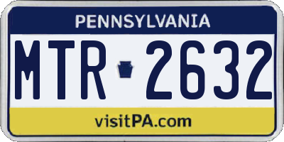PA license plate MTR2632