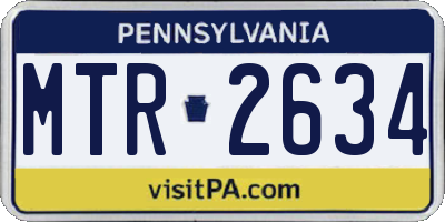 PA license plate MTR2634