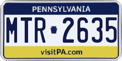 PA license plate MTR2635
