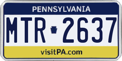 PA license plate MTR2637