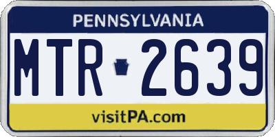 PA license plate MTR2639
