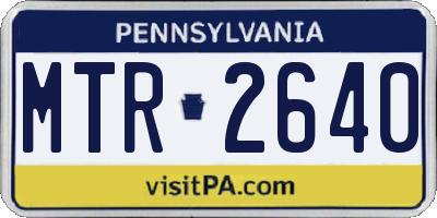PA license plate MTR2640