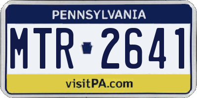 PA license plate MTR2641