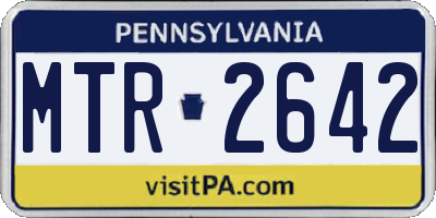 PA license plate MTR2642
