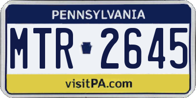 PA license plate MTR2645