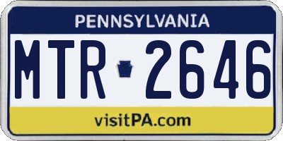 PA license plate MTR2646