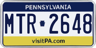PA license plate MTR2648