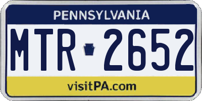 PA license plate MTR2652