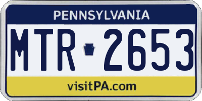 PA license plate MTR2653