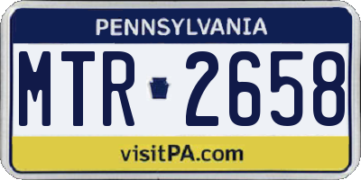PA license plate MTR2658
