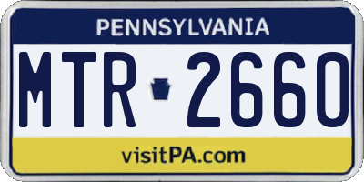 PA license plate MTR2660