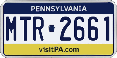 PA license plate MTR2661