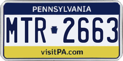 PA license plate MTR2663