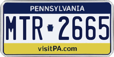 PA license plate MTR2665