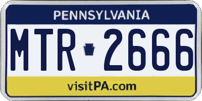 PA license plate MTR2666