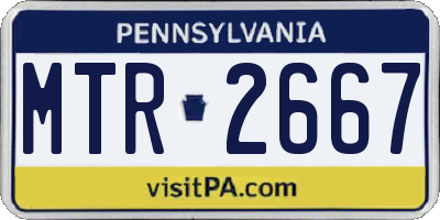 PA license plate MTR2667