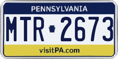 PA license plate MTR2673