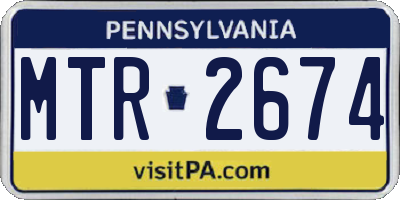 PA license plate MTR2674