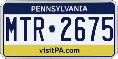 PA license plate MTR2675