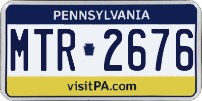 PA license plate MTR2676