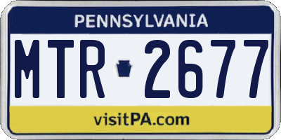 PA license plate MTR2677