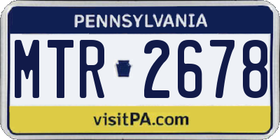 PA license plate MTR2678