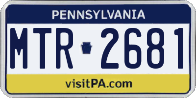 PA license plate MTR2681