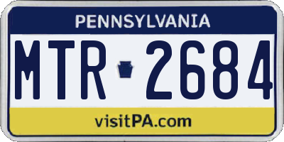 PA license plate MTR2684