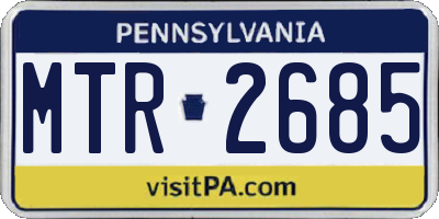 PA license plate MTR2685