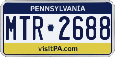 PA license plate MTR2688