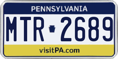 PA license plate MTR2689