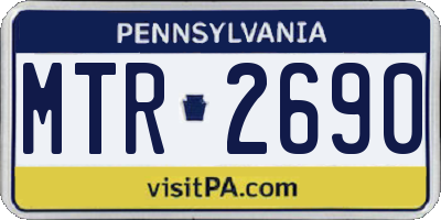 PA license plate MTR2690