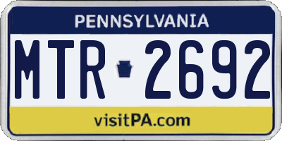 PA license plate MTR2692