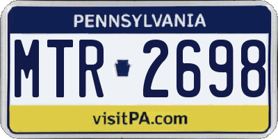 PA license plate MTR2698