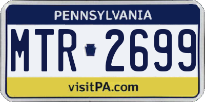 PA license plate MTR2699