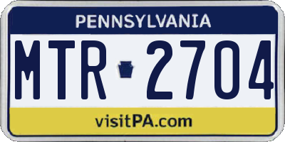 PA license plate MTR2704